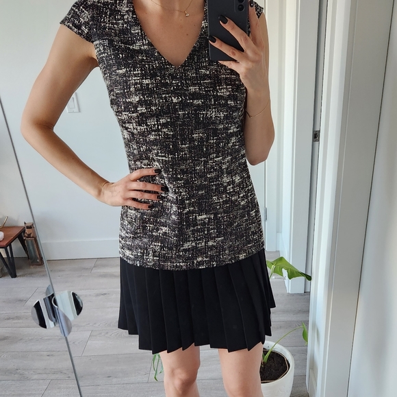 Ted Baker London Lucina V-Neck Tweed Dress - Picture 3 of 7